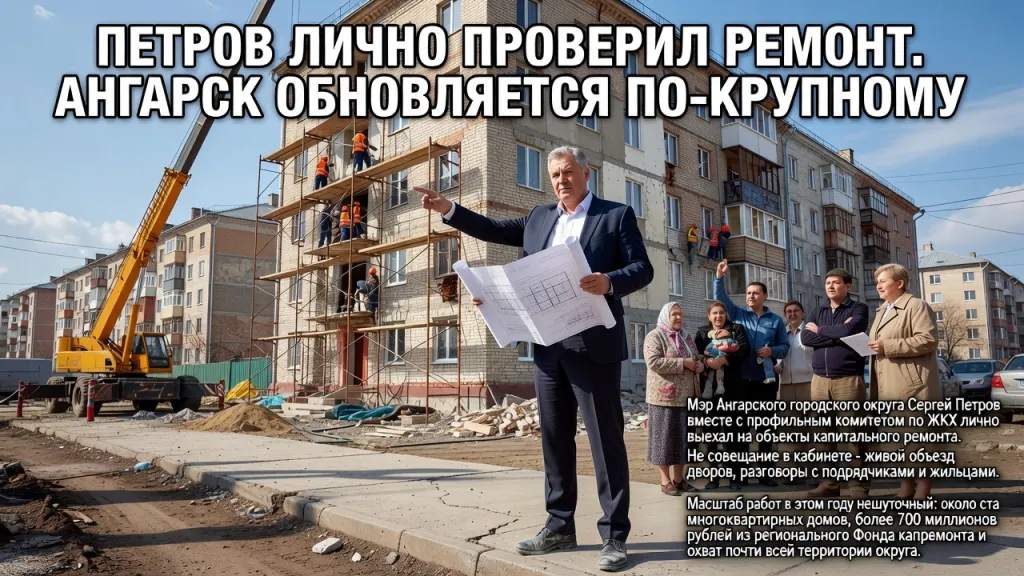 Петров лично проверил ремонт. Ангарск обновляется по-крупному